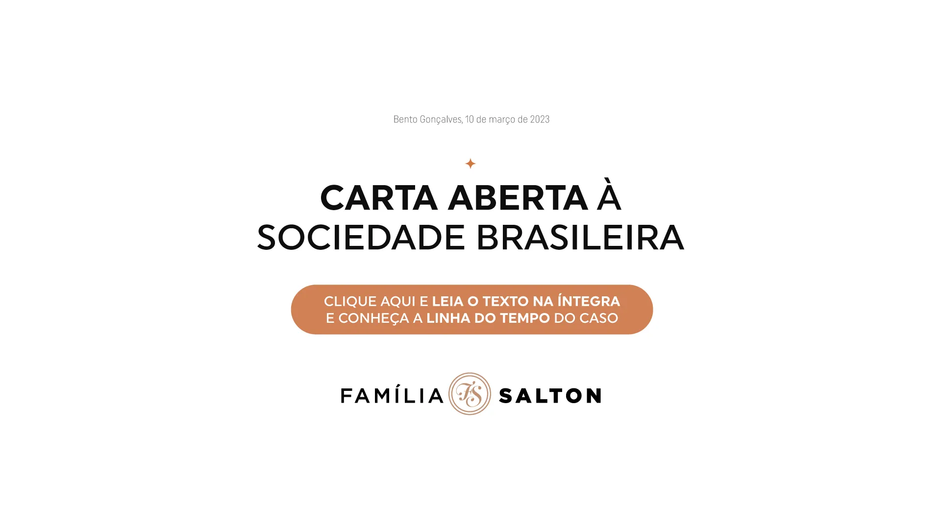 Carta aberta à sociedade brasileira
