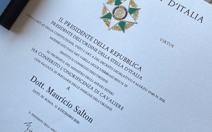 Família Salton é homenageada na embaixada da Itália no Brasil