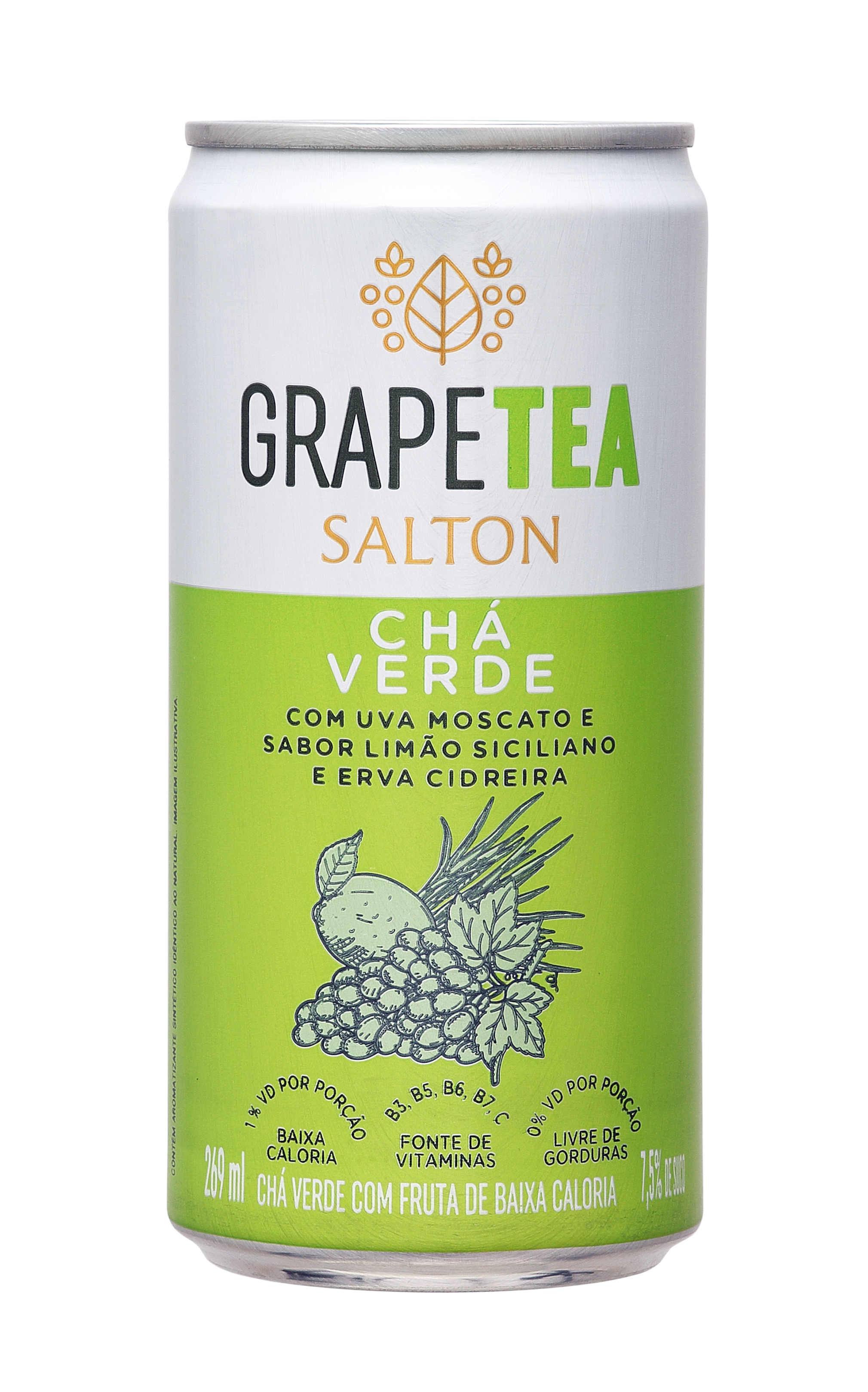 Salton Produto  GRAPE TEA SALTON CHÁ VERDE COM UVA MOSCATO E SABOR LIMÃO  SICILIANO E ERVA CIDREIRA 269ML