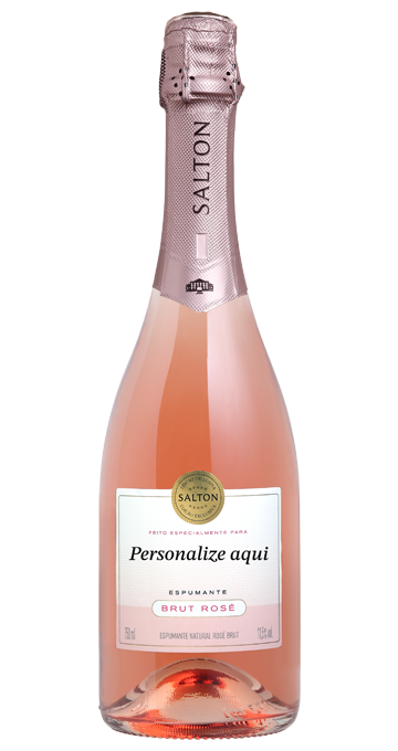 SALTON BRUT ROS&Eacute; - R&Oacute;TULO PERSONALIZADO